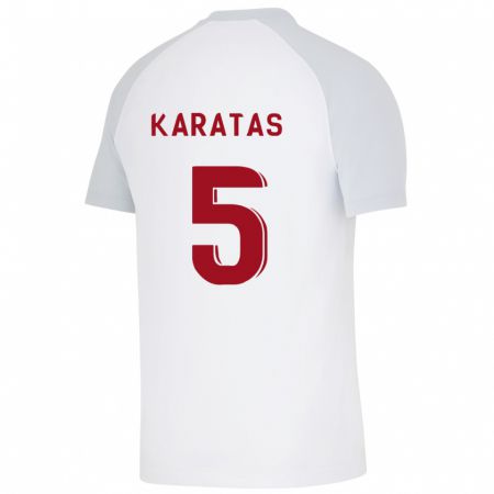 Kandiny Lapset Eda Karataş #5 Valkoinen Vieraspaita 2023/24 Lyhythihainen Paita T-Paita