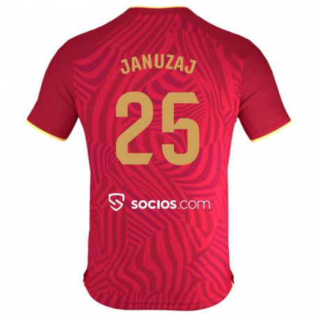 Kandiny Lapset Adnan Januzaj #25 Punainen Vieraspaita 2023/24 Lyhythihainen Paita T-Paita