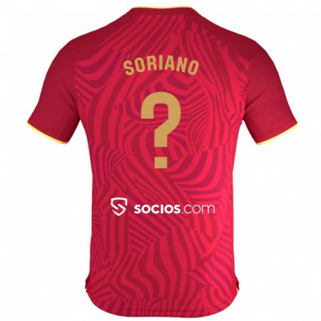Kandiny Lapset Antonio Soriano #0 Punainen Vieraspaita 2023/24 Lyhythihainen Paita T-Paita