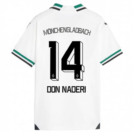 Kandiny Miesten Ryan Don Naderi #14 Valkoinen Vihreä Kotipaita 2023/24 Lyhythihainen Paita T-Paita