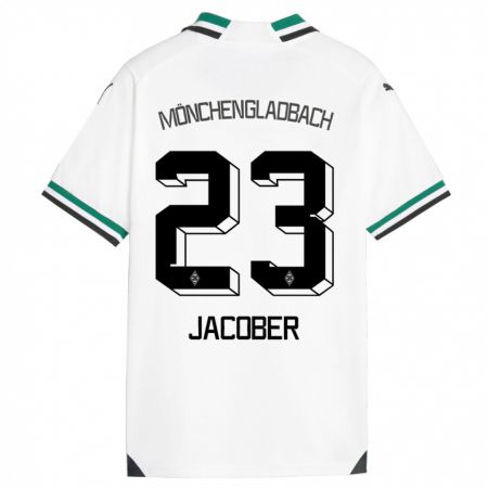 Kandiny Miesten Magdalena Jacober #23 Valkoinen Vihreä Kotipaita 2023/24 Lyhythihainen Paita T-Paita