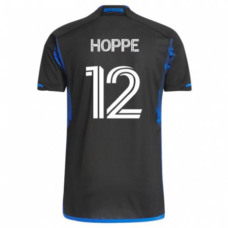 Kandiny Miesten Matthew Hoppe #12 Sininen Musta Kotipaita 2023/24 Lyhythihainen Paita T-Paita