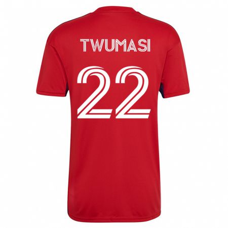 Kandiny Miesten Ema Twumasi #22 Punainen Kotipaita 2023/24 Lyhythihainen Paita T-Paita