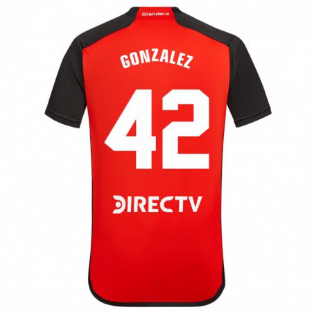 Kandiny Miesten Alexis González #42 Punainen Vieraspaita 2023/24 Lyhythihainen Paita T-Paita