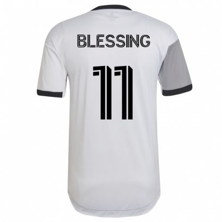 Kandiny Miesten Latif Blessing #11 Valkoinen Vieraspaita 2023/24 Lyhythihainen Paita T-Paita