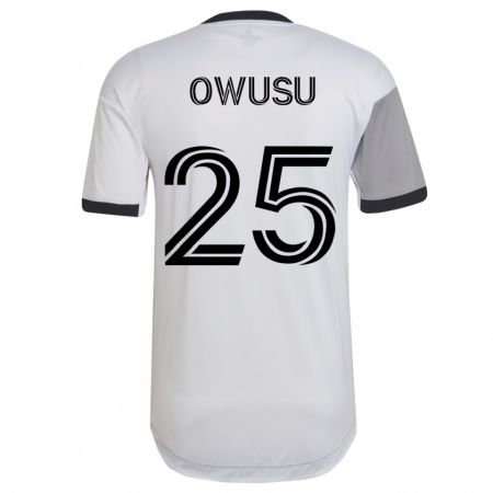 Kandiny Miesten Prince Osei Owusu #25 Valkoinen Vieraspaita 2023/24 Lyhythihainen Paita T-Paita