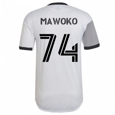 Kandiny Miesten Kundai Mawoko #74 Valkoinen Vieraspaita 2023/24 Lyhythihainen Paita T-Paita