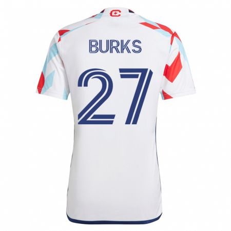 Kandiny Miesten Kendall Burks #27 Valkoinen Sininen Vieraspaita 2023/24 Lyhythihainen Paita T-Paita