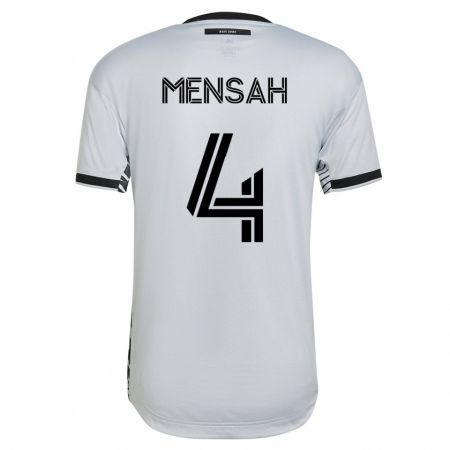 Kandiny Miesten Jonathan Mensah #4 Valkoinen Vieraspaita 2023/24 Lyhythihainen Paita T-Paita