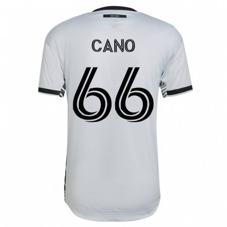 Kandiny Miesten Alejandro Cano #66 Valkoinen Vieraspaita 2023/24 Lyhythihainen Paita T-Paita