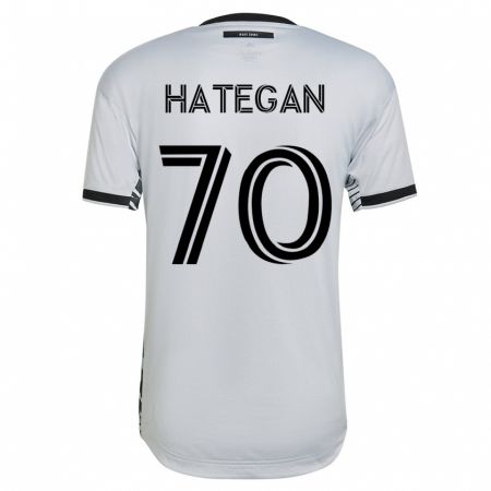Kandiny Miesten Roberto Hategan #70 Valkoinen Vieraspaita 2023/24 Lyhythihainen Paita T-Paita