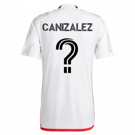 Kandiny Miesten Henry Canizalez #0 Valkoinen Vieraspaita 2023/24 Lyhythihainen Paita T-Paita