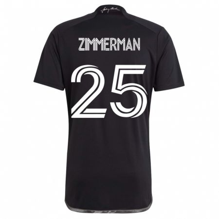 Kandiny Miesten Walker Zimmerman #25 Musta Vieraspaita 2023/24 Lyhythihainen Paita T-Paita