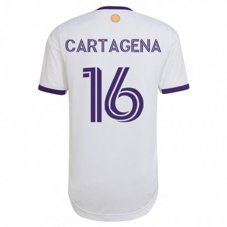 Kandiny Miesten Wilder Cartagena #16 Valkoinen Vieraspaita 2023/24 Lyhythihainen Paita T-Paita