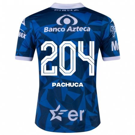 Kandiny Miesten José Pachuca #204 Sininen Vieraspaita 2023/24 Lyhythihainen Paita T-Paita