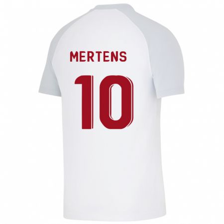 Kandiny Miesten Dries Mertens #10 Valkoinen Vieraspaita 2023/24 Lyhythihainen Paita T-Paita