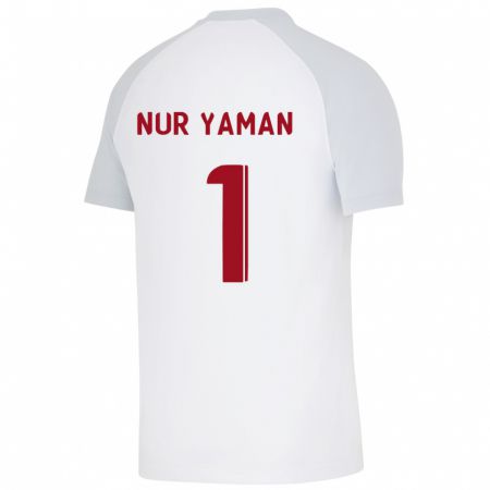 Kandiny Miesten Gamze Nur Yaman #1 Valkoinen Vieraspaita 2023/24 Lyhythihainen Paita T-Paita