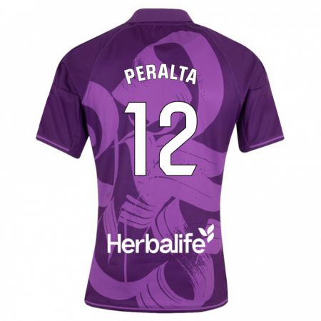 Kandiny Miesten Fernando Peralta #12 Violetti Vieraspaita 2023/24 Lyhythihainen Paita T-Paita