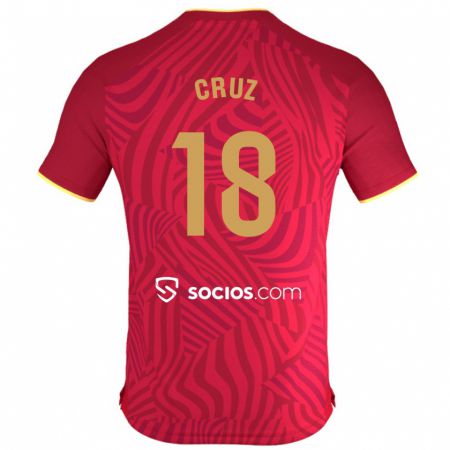 Kandiny Miesten Jesús Cruz #18 Punainen Vieraspaita 2023/24 Lyhythihainen Paita T-Paita
