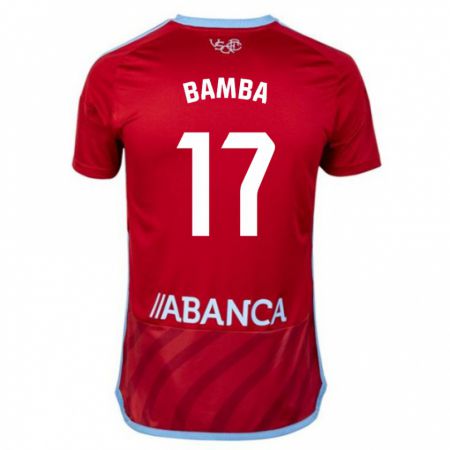 Kandiny Miesten Jonathan Bamba #17 Punainen Vieraspaita 2023/24 Lyhythihainen Paita T-Paita