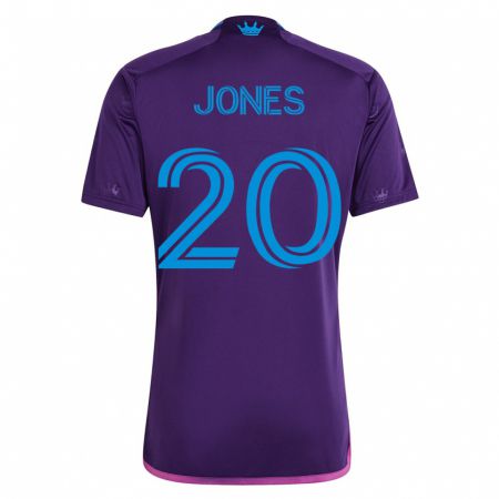 Kandiny Naisten Derrick Jones #20 Violetti Vieraspaita 2023/24 Lyhythihainen Paita T-Paita