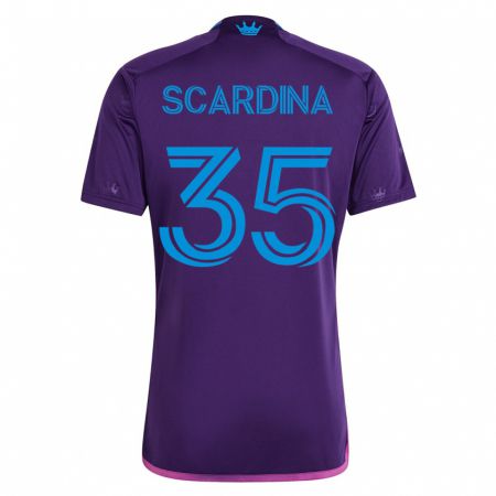 Kandiny Naisten Nick Scardina #35 Violetti Vieraspaita 2023/24 Lyhythihainen Paita T-Paita
