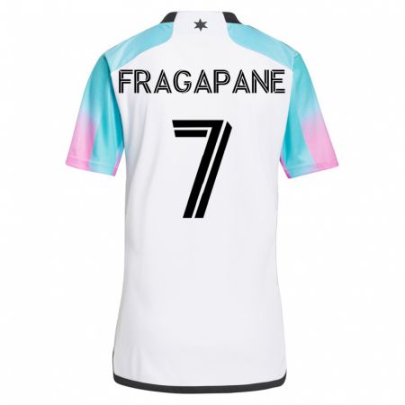 Kandiny Naisten Franco Fragapane #7 Valkoinen Vieraspaita 2023/24 Lyhythihainen Paita T-Paita