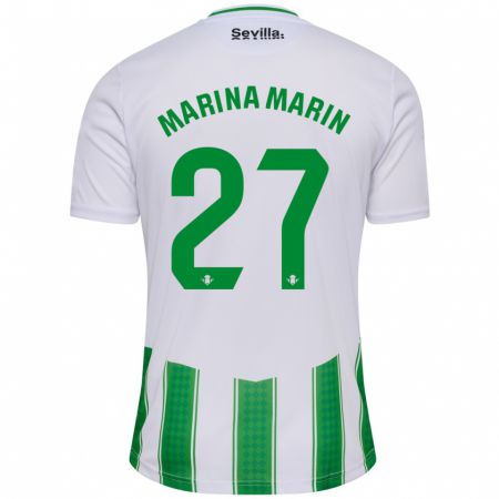 Kandiny Lapset Marina Marín #27 Valkoinen Kotipaita 2023/24 Lyhythihainen Paita T-Paita