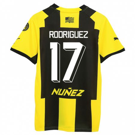 Kandiny Lapset Valentín Rodríguez #17 Keltainen Musta Kotipaita 2023/24 Lyhythihainen Paita T-Paita