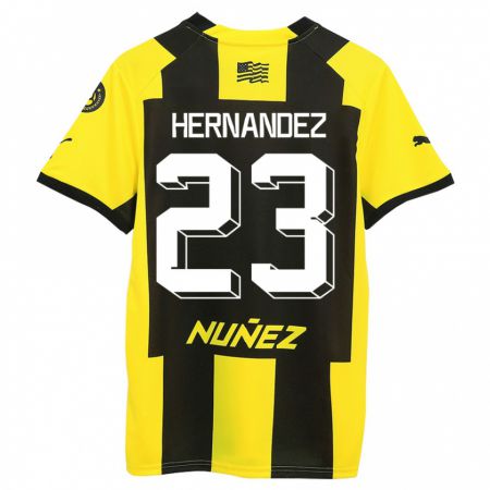 Kandiny Lapset Abel Hernández #23 Keltainen Musta Kotipaita 2023/24 Lyhythihainen Paita T-Paita