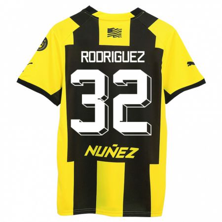 Kandiny Lapset Randall Rodríguez #32 Keltainen Musta Kotipaita 2023/24 Lyhythihainen Paita T-Paita