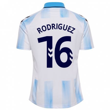 Kandiny Lapset Genaro Rodríguez #16 Valkoinen Sininen Kotipaita 2023/24 Lyhythihainen Paita T-Paita