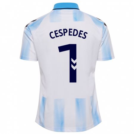Kandiny Lapset Andrés Céspedes #1 Valkoinen Sininen Kotipaita 2023/24 Lyhythihainen Paita T-Paita