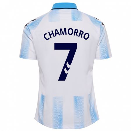 Kandiny Lapset Alexis Chamorro #7 Valkoinen Sininen Kotipaita 2023/24 Lyhythihainen Paita T-Paita