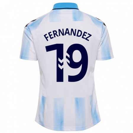 Kandiny Lapset Raúl Fernández #19 Valkoinen Sininen Kotipaita 2023/24 Lyhythihainen Paita T-Paita