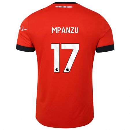 Kandiny Lapset Pelly Ruddock Mpanzu #17 Punainen Kotipaita 2023/24 Lyhythihainen Paita T-Paita