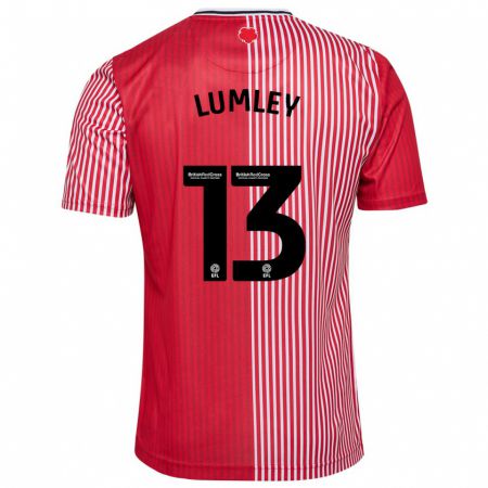 Kandiny Lapset Joe Lumley #13 Punainen Kotipaita 2023/24 Lyhythihainen Paita T-Paita