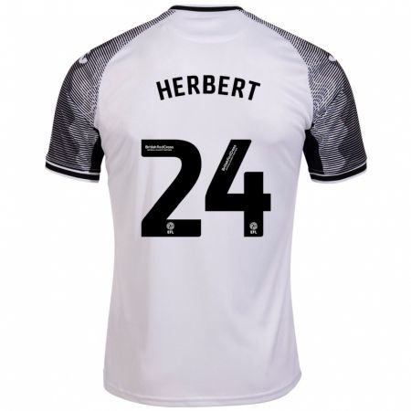Kandiny Lapset Chelsea Herbert #24 Valkoinen Kotipaita 2023/24 Lyhythihainen Paita T-Paita