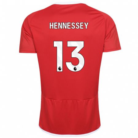 Kandiny Lapset Wayne Hennessey #13 Punainen Kotipaita 2023/24 Lyhythihainen Paita T-Paita