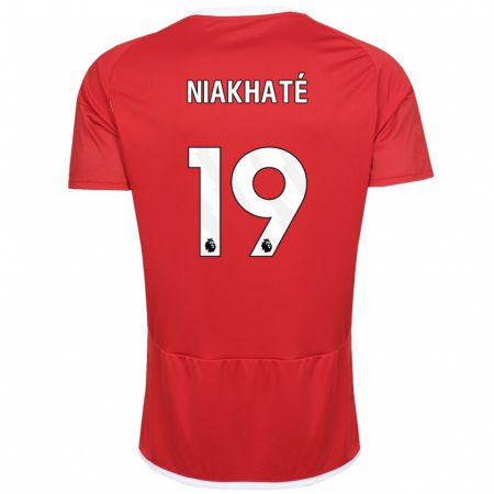 Kandiny Lapset Moussa Niakhaté #19 Punainen Kotipaita 2023/24 Lyhythihainen Paita T-Paita