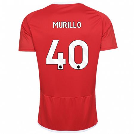 Kandiny Lapset Murillo #40 Punainen Kotipaita 2023/24 Lyhythihainen Paita T-Paita