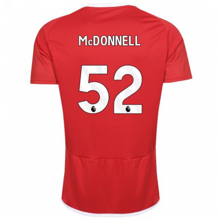 Kandiny Lapset Jamie Mcdonnell #52 Punainen Kotipaita 2023/24 Lyhythihainen Paita T-Paita