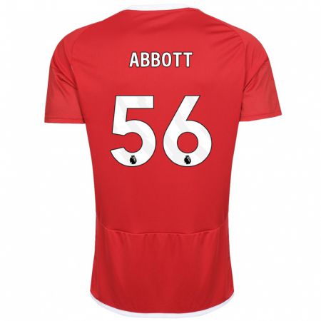 Kandiny Lapset Zach Abbott #56 Punainen Kotipaita 2023/24 Lyhythihainen Paita T-Paita