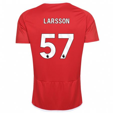 Kandiny Lapset Julian Larsson #57 Punainen Kotipaita 2023/24 Lyhythihainen Paita T-Paita