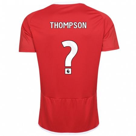 Kandiny Lapset Will Thompson #0 Punainen Kotipaita 2023/24 Lyhythihainen Paita T-Paita