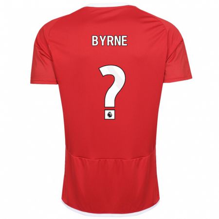Kandiny Lapset Shayne Byrne #0 Punainen Kotipaita 2023/24 Lyhythihainen Paita T-Paita