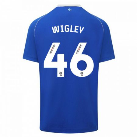 Kandiny Lapset Morgan Wigley #46 Sininen Kotipaita 2023/24 Lyhythihainen Paita T-Paita