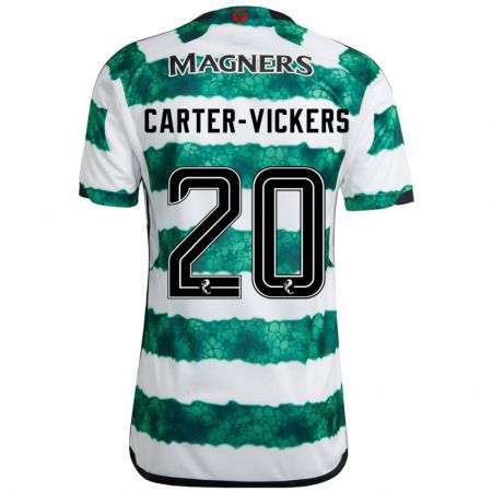 Kandiny Lapset Cameron Carter-Vickers #20 Vihreä Kotipaita 2023/24 Lyhythihainen Paita T-Paita