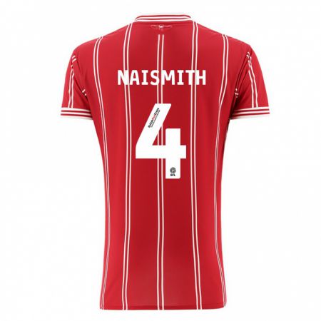Kandiny Lapset Kal Naismith #4 Punainen Kotipaita 2023/24 Lyhythihainen Paita T-Paita