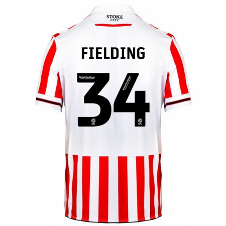 Kandiny Lapset Frank Fielding #34 Punainen Valkoinen Kotipaita 2023/24 Lyhythihainen Paita T-Paita